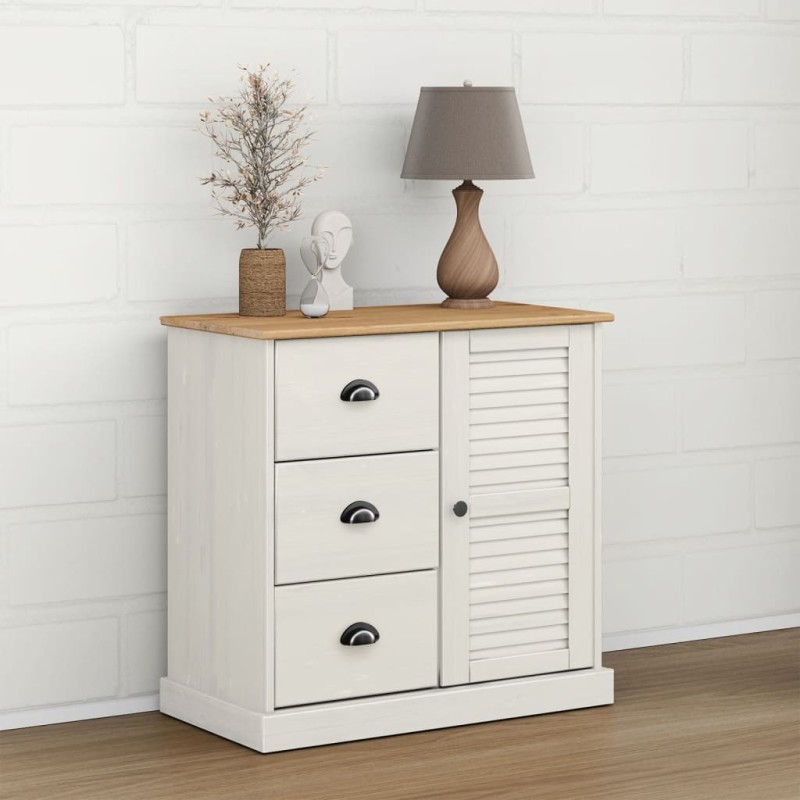 vidaXL Sideboard mit Schubladen VIGO 78x40x75 cm Massivholz Kiefer vidaXL Sideboard mit Schubladen VIGO 78x40x75 cm Massivholz Kiefer