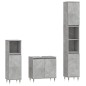 vidaXL 3-tlg. Badmöbel-Set Betongrau Holzwerkstoff vidaXL 3-tlg. Badmöbel-Set Betongrau Holzwerkstoff