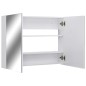 vidaXL Bad-Spiegelschrank Weiß 80x15x60 cm MDF vidaXL Bad-Spiegelschrank Weiß 80x15x60 cm MDF