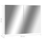 vidaXL Bad-Spiegelschrank Weiß 80x15x60 cm MDF vidaXL Bad-Spiegelschrank Weiß 80x15x60 cm MDF
