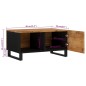 vidaXL Couchtisch 80x50x40 cm Massivholz Akazie & Holzwerkstoff vidaXL Couchtisch 80x50x40 cm Massivholz Akazie & Holzwerkstoff