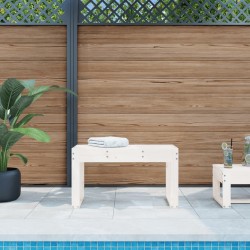 vidaXL Gartenbank Weiß 80x38x45 cm Massivholz Kiefer