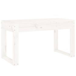 vidaXL Gartenbank Weiß 80x38x45 cm Massivholz Kiefer