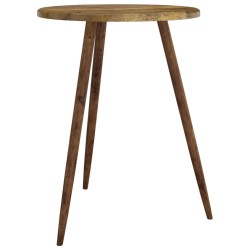 vidaXL Bistrotisch Dunkelbraun Ø60x76 cm MDF und Eisen