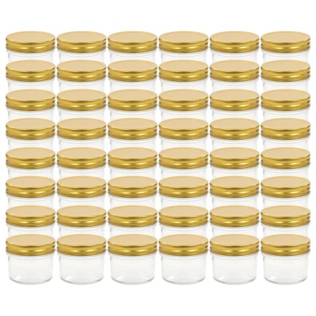 vidaXL Marmeladengläser mit goldenem Deckel 48 Stk. 110 ml