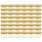 vidaXL Marmeladengläser mit goldenem Deckel 48 Stk. 110 ml vidaXL Marmeladengläser mit goldenem Deckel 48 Stk. 110 ml