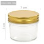 vidaXL Marmeladengläser mit goldenem Deckel 48 Stk. 110 ml vidaXL Marmeladengläser mit goldenem Deckel 48 Stk. 110 ml