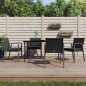 vidaXL 5-tlg. Garten-Essgruppe mit Kissen Poly Rattan und Stahl vidaXL 5-tlg. Garten-Essgruppe mit Kissen Poly Rattan und Stahl