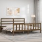 vidaXL Bettgestell mit Kopfteil Honigbraun 180x200 cm Massivholz vidaXL Bettgestell mit Kopfteil Honigbraun 180x200 cm Massivholz