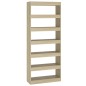 vidaXL Bücherregal/Raumteiler Sonoma-Eiche 80x30x198 cm Holzwerkstoff vidaXL Bücherregal/Raumteiler Sonoma-Eiche 80x30x198 cm Holzwerkstoff