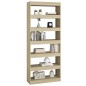 vidaXL Bücherregal/Raumteiler Sonoma-Eiche 80x30x198 cm Holzwerkstoff vidaXL Bücherregal/Raumteiler Sonoma-Eiche 80x30x198 cm Holzwerkstoff