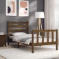 vidaXL Bettrahmen mit Kopfteil Honigbraun 90x190 cm Massivholz vidaXL Bettrahmen mit Kopfteil Honigbraun 90x190 cm Massivholz