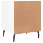 vidaXL Nachttisch Hochglanz-Weiß 40x40x50 cm Holzwerkstoff vidaXL Nachttisch Hochglanz-Weiß 40x40x50 cm Holzwerkstoff