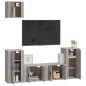 vidaXL 5-tlg. TV-Schrank-Set Grau Sonoma Holzwerkstoff vidaXL 5-tlg. TV-Schrank-Set Grau Sonoma Holzwerkstoff