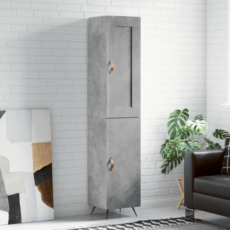 vidaXL Highboard Betongrau 34,5x34x180 cm Holzwerkstoff vidaXL Highboard Betongrau 34,5x34x180 cm Holzwerkstoff