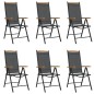vidaXL 7-tlg. Garten-Essgruppe Schwarz Aluminium vidaXL 7-tlg. Garten-Essgruppe Schwarz Aluminium
