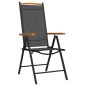 vidaXL 7-tlg. Garten-Essgruppe Schwarz Aluminium vidaXL 7-tlg. Garten-Essgruppe Schwarz Aluminium