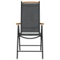 vidaXL 7-tlg. Garten-Essgruppe Schwarz Aluminium vidaXL 7-tlg. Garten-Essgruppe Schwarz Aluminium