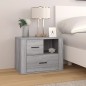 vidaXL Nachttisch Grau Sonoma 60x36x45 cm Holzwerkstoff vidaXL Nachttisch Grau Sonoma 60x36x45 cm Holzwerkstoff