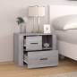 vidaXL Nachttisch Grau Sonoma 60x36x45 cm Holzwerkstoff vidaXL Nachttisch Grau Sonoma 60x36x45 cm Holzwerkstoff