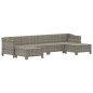 vidaXL 6-tlg. Garten-Lounge-Set mit Kissen Grau Poly Rattan vidaXL 6-tlg. Garten-Lounge-Set mit Kissen Grau Poly Rattan