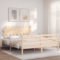 vidaXL Massivholzbett mit Kopfteil 160x200 cm vidaXL Massivholzbett mit Kopfteil 160x200 cm