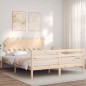 vidaXL Massivholzbett mit Kopfteil 160x200 cm vidaXL Massivholzbett mit Kopfteil 160x200 cm