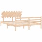 vidaXL Massivholzbett mit Kopfteil 160x200 cm vidaXL Massivholzbett mit Kopfteil 160x200 cm