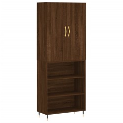 Highboard Braun Eichen-Optik 69,5x34x180 cm Holzwerkstoff