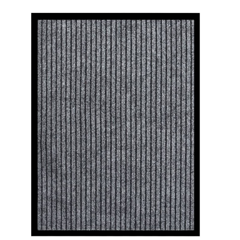 vidaXL Fußmatte Gestreift Grau 60x80 cm vidaXL Fußmatte Gestreift Grau 60x80 cm