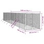 vidaXL Outdoor-Hundezwinger Silbern 2x14x2 m Verzinkter Stahl vidaXL Outdoor-Hundezwinger Silbern 2x14x2 m Verzinkter Stahl