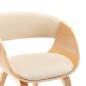 vidaXL Esszimmerstühle 6 Stk. Creme Bugholz und Kunstleder vidaXL Esszimmerstühle 6 Stk. Creme Bugholz und Kunstleder