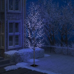 vidaXL Weihnachtsbaum 1200 LEDs Blaues Licht Kirschblüten 400 cm
