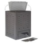 Gartenkomposter 2 Stk. Braun 60x60x83cm 600 L Kunststoff Rattan Gartenkomposter 2 Stk. Braun 60x60x83cm 600 L Kunststoff Rattan