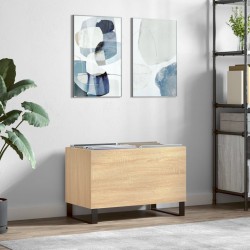 vidaXL Plattenschrank Sonoma-Eiche 74,5x38x48 cm Holzwerkstoff
