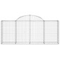 vidaXL Gabionen mit Hochbogen 2 Stk. 200x30x80/100 cm Verzinktes Eisen vidaXL Gabionen mit Hochbogen 2 Stk. 200x30x80/100 cm Verzinktes Eisen