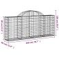 vidaXL Gabionen mit Hochbogen 2 Stk. 200x30x80/100 cm Verzinktes Eisen vidaXL Gabionen mit Hochbogen 2 Stk. 200x30x80/100 cm Verzinktes Eisen