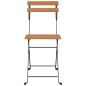 vidaXL Bistrostühle 8 Stk. Klappbar Massivholz Teak und Stahl vidaXL Bistrostühle 8 Stk. Klappbar Massivholz Teak und Stahl