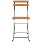 vidaXL Bistrostühle 8 Stk. Klappbar Massivholz Teak und Stahl vidaXL Bistrostühle 8 Stk. Klappbar Massivholz Teak und Stahl