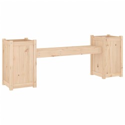 vidaXL Gartenbank mit Pflanzkübeln 180x36x63 cm Massivholz Kiefer
