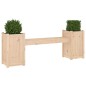 vidaXL Gartenbank mit Pflanzkübeln 180x36x63 cm Massivholz Kiefer vidaXL Gartenbank mit Pflanzkübeln 180x36x63 cm Massivholz Kiefer