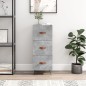 vidaXL Sideboard Betongrau 34,5x34x90 cm Holzwerkstoff vidaXL Sideboard Betongrau 34,5x34x90 cm Holzwerkstoff