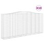 vidaXL Gabionen mit Hochbogen 10Stk. 400x50x180/200cm Verzinktes Eisen vidaXL Gabionen mit Hochbogen 10Stk. 400x50x180/200cm Verzinktes Eisen