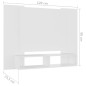 vidaXL TV-Wandschrank Weiß 120x23,5x90 cm Holzwerkstoff