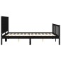 vidaXL Massivholzbett mit Kopfteil Schwarz 160x200 cm vidaXL Massivholzbett mit Kopfteil Schwarz 160x200 cm