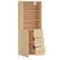 vidaXL Highboard Sonoma-Eiche 69,5x34x180 cm Holzwerkstoff vidaXL Highboard Sonoma-Eiche 69,5x34x180 cm Holzwerkstoff