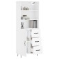 vidaXL Highboard Weiß 69,5x34x180 cm Holzwerkstoff vidaXL Highboard Weiß 69,5x34x180 cm Holzwerkstoff