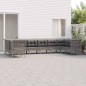 vidaXL 10-tlg. Garten-Lounge-Set mit Kissen Grau Poly Rattan vidaXL 10-tlg. Garten-Lounge-Set mit Kissen Grau Poly Rattan
