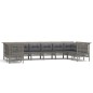 vidaXL 10-tlg. Garten-Lounge-Set mit Kissen Grau Poly Rattan vidaXL 10-tlg. Garten-Lounge-Set mit Kissen Grau Poly Rattan