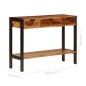 vidaXL Sideboard mit 3 Schubladen 110x35x75 cm Massivholz Palisander vidaXL Sideboard mit 3 Schubladen 110x35x75 cm Massivholz Palisander